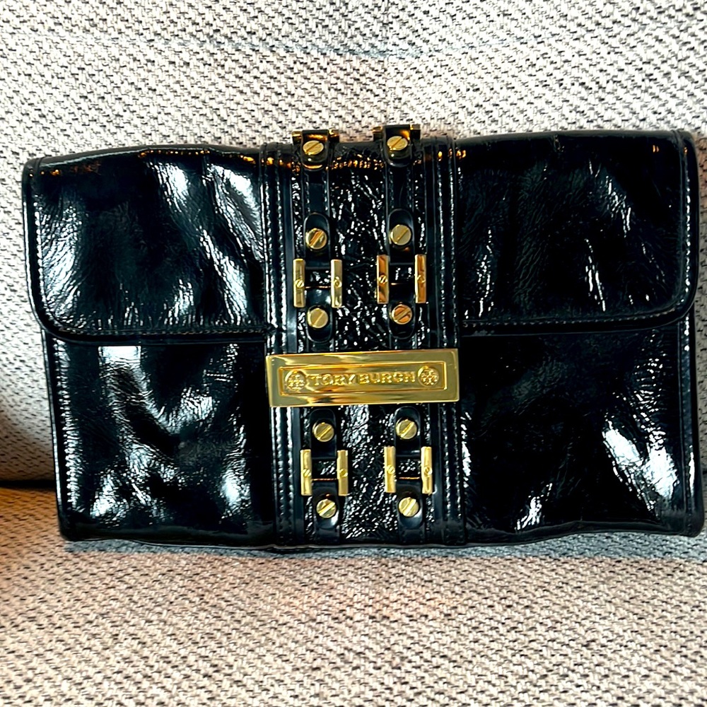 Patent Leather Tory Burch Clutch
